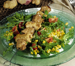 Mixet grillspyd med ingefærmarinade