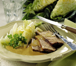 Lammecolotte med sennepssouce