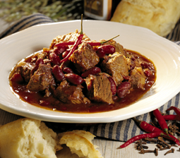 Oksekødsgryde med chili og bønner