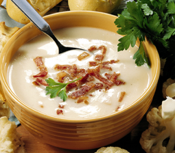 Blomkålssuppe med bacon