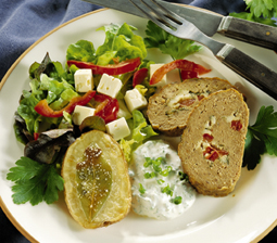 Farsbrød med feta og basilikum