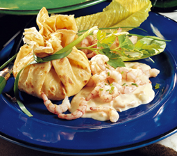 Pandekager med fiskefyld