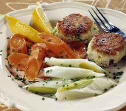 Grove fiskefrikadeller med porrer