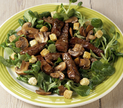 Varm salat med kalvelever