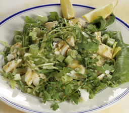 Fiskesalat med sennepsdressing