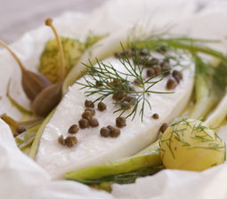 Foliebagt helleflyndersteak