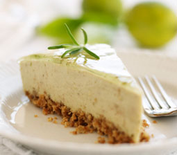 Optimistisk lysegrøn cheesecake til en mørk og kold tid