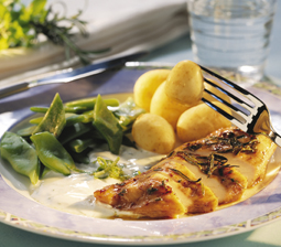 Honningstegt kyllingbryst med limesauce